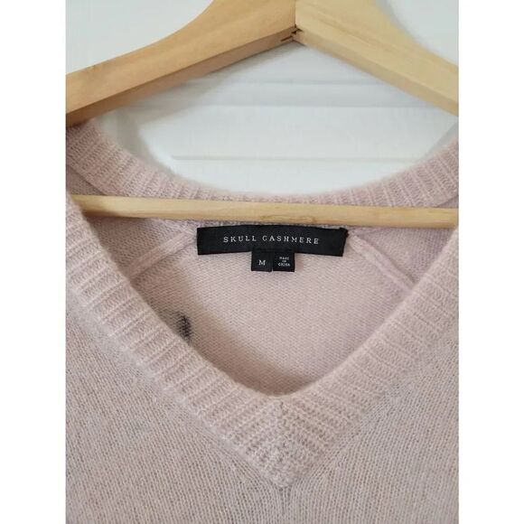 360 Cashmere Skull Cashmere Riley Cashmere Jumper Sweater Dusty Pink Medium - Picture 6 of 8